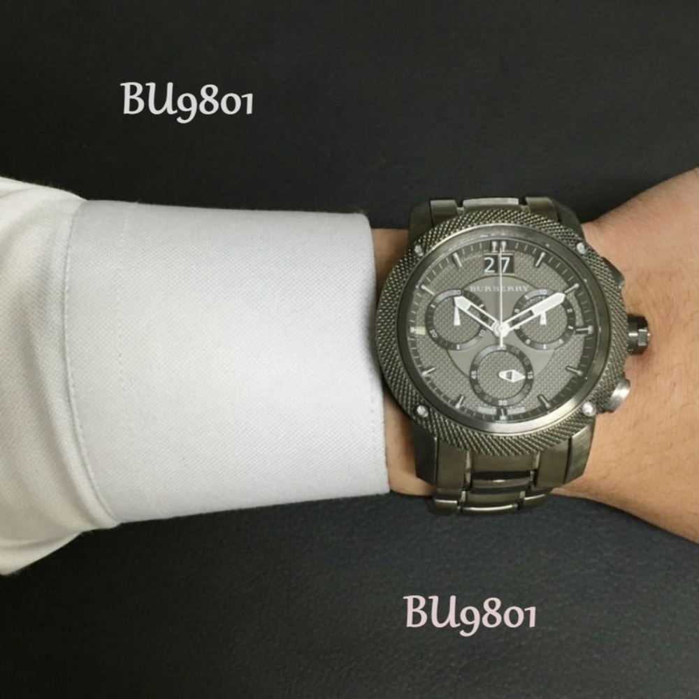 New Burberry  Black Chronograph Men's Watch BU9801